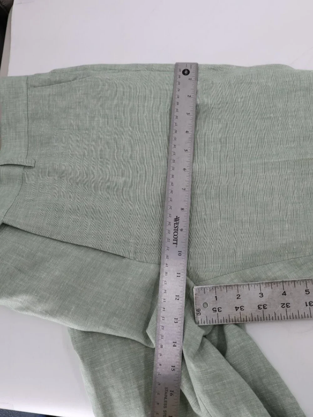 NWT Banana Republic Pants Mens 32 Tailored Slim Fit Linen Suit Trousers Green